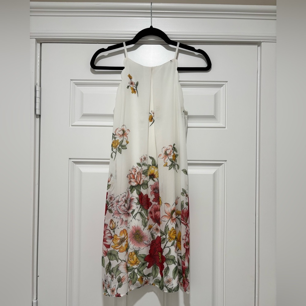 Floral Print White Dress